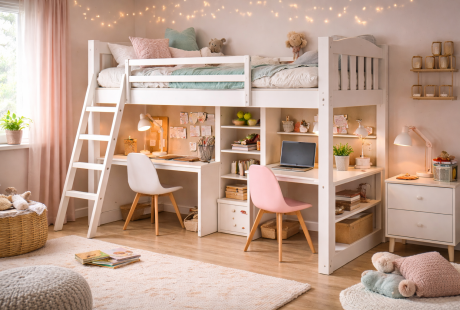 Łóżko z biurkiem