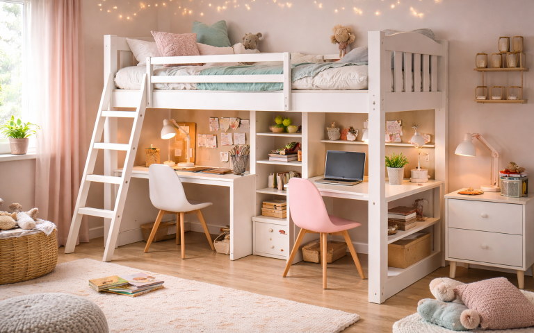 Łóżko z biurkiem