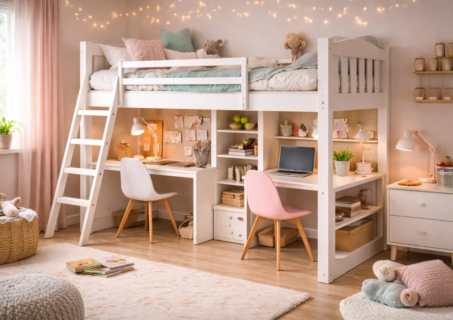 Łóżko z biurkiem